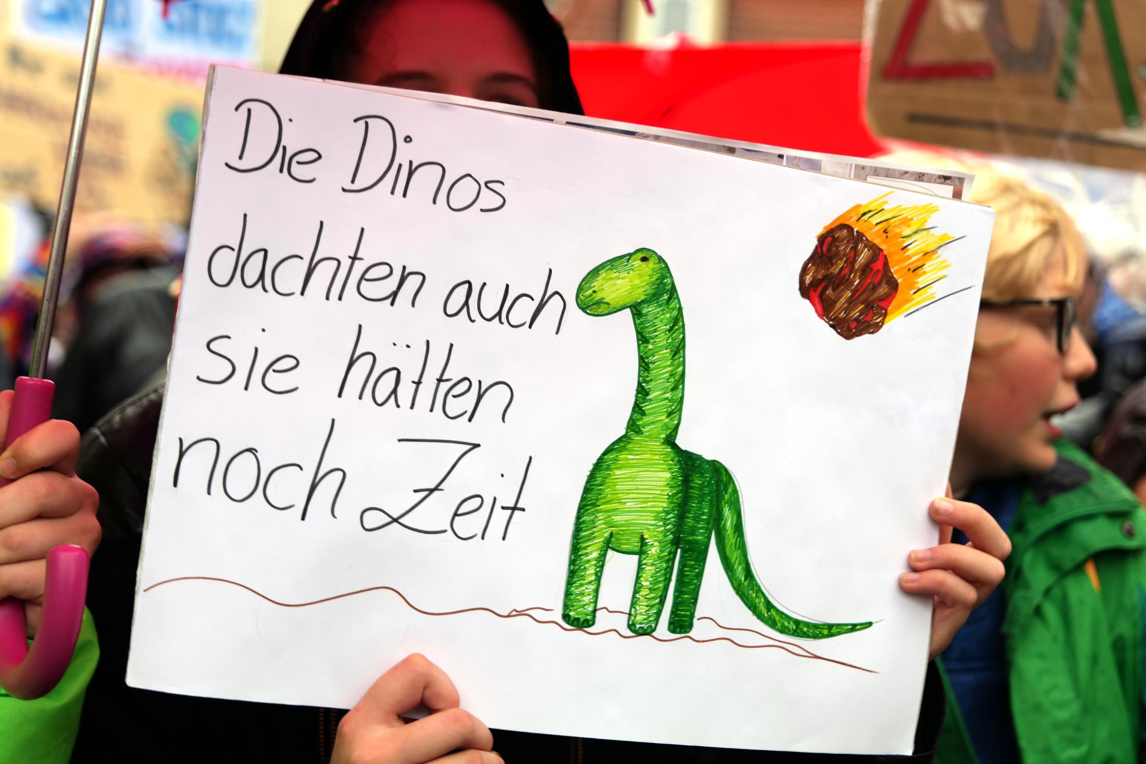 Plakat für den Klimaschutz